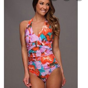 Spanx Belted Aloha Floral OnePiece